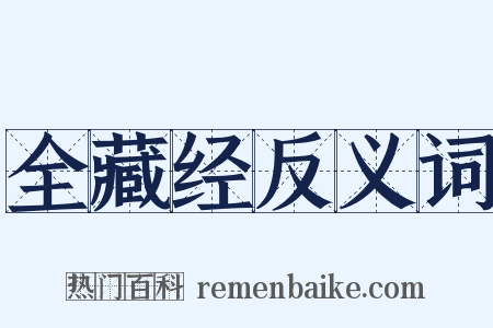 全藏经反义词是什么意思的图片